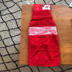 Red & white holiday Dog sweater